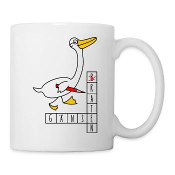 Rätsel für die lustige Gans - Tasse - Weiß - Rechts