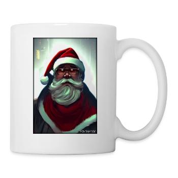 Santa Claus Christmas Future Cyber Neon Punk - Mug - white - Right
