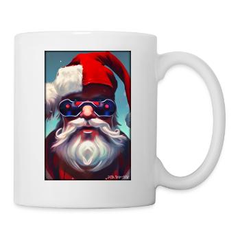 Santa Claus Christmas Future Cyber Neon Punk - Mug - white - Right