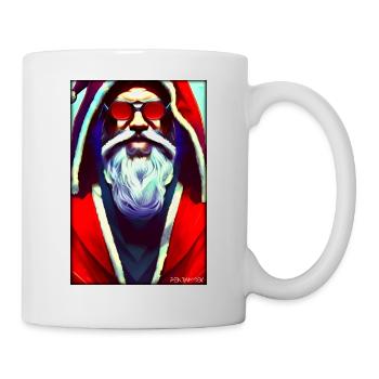 Santa Claus Christmas Future Cyber Neon Punk - Mug - white - Right