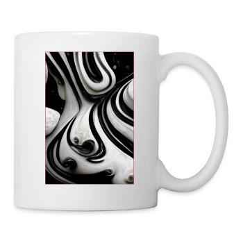 Black and White Liquids - Tasse - Weiß - Rechts