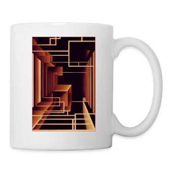 Abstract Minimalism - Tasse - Weiß - Rechts