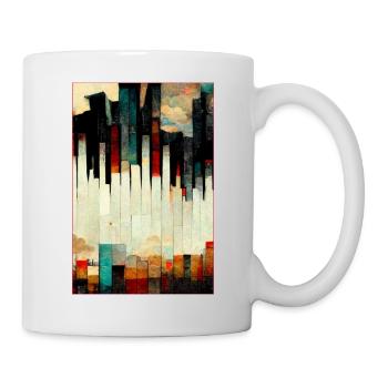 Astract Land of Piano - Tasse - Weiß - Rechts