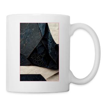 Abstract Black White - Tasse - Weiß - Rechts