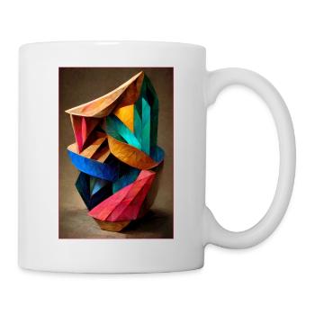 3d Abstract Sculpture of Pure Geometrical - Tasse - Weiß - Rechts