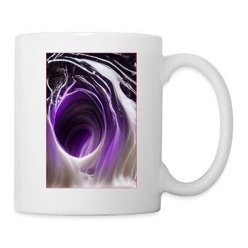 Lila Abstrakt Art - Tasse - Weiß - Rechts