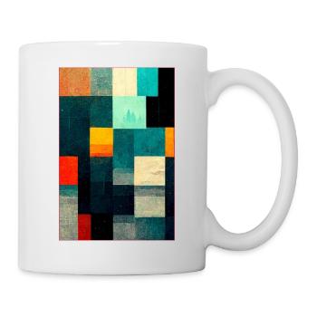 Abstract Pixel Art - Tasse - Weiß - Rechts