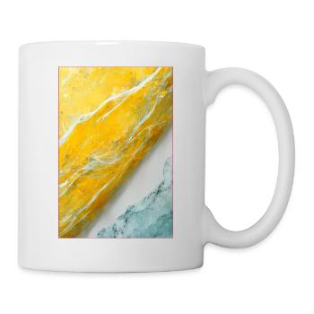 Abstract 4d Pastel Yellow - Tasse - Weiß - Rechts