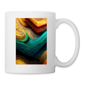 Abstract 3D Surface Background - Tasse - Weiß - Rechts
