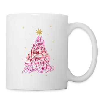 Fröhliche Weihnachten und ein tolles Neues Jahr - Tasse - Weiß - Rechts