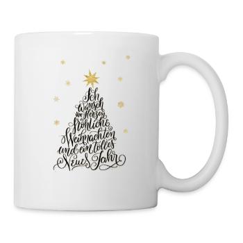 Fröhliche Weihnachten und ein tolles Neues Jahr - Tasse - Weiß - Rechts