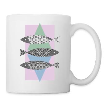 Des poissons - Mug blanc - blanc - Droite
