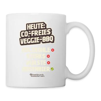 Veggie BBQ CO2-neutral ohne Fleisch und Holzkohle - Tasse - Weiß - Rechts