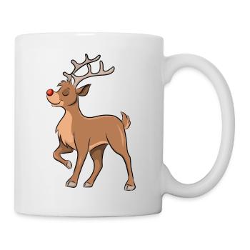 Rentier Rudolph - Tasse - Weiß - Rechts