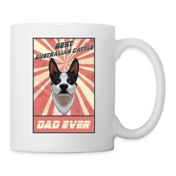 Meilleur père de chien de bétail australien jamais I Blue Heeler - Mug blanc - blanc - Droite