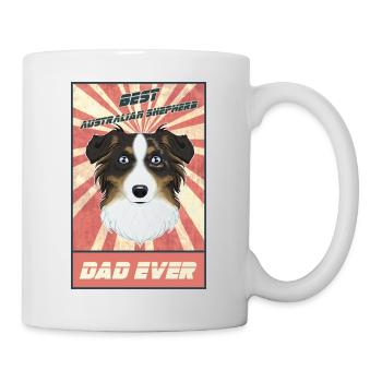 Best Australian Shepherd Dad Ever Australian - Tasse - Weiß - Rechts