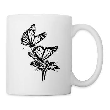 Monarch Butterfly Sketch Graphic Butterfly Lovers - Mug blanc - blanc - Droite