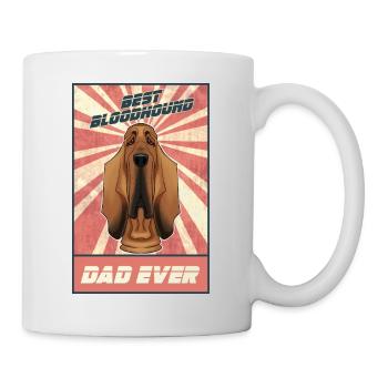 Meilleur papa limier de tous les temps I Bloodhound Lover - Mug blanc - blanc - Droite