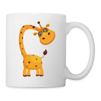 Idée cadeau girafe cool avec lunettes - Mug blanc - blanc - Droite