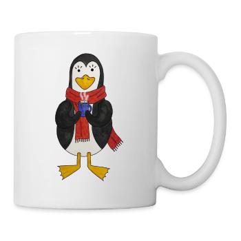 Pingouins Winter cozzy hygge cosy winter time - Mug blanc - blanc - Droite