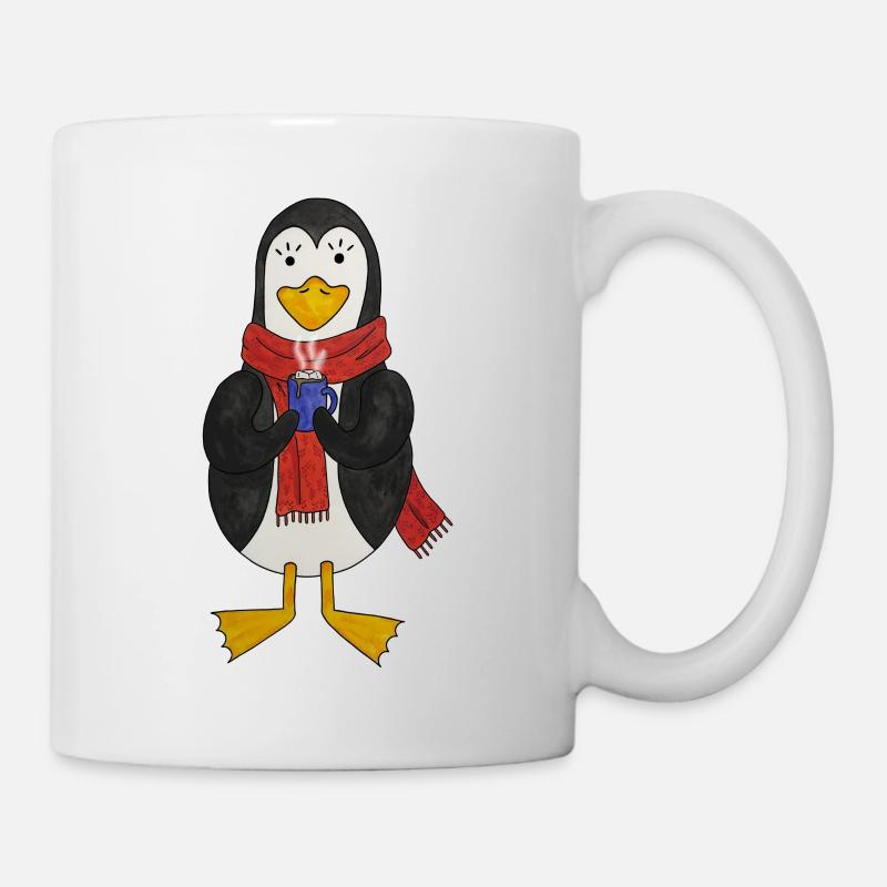 Pinguine Winter cozzy hygge gemütlich Winterzeit - Tasse - Weiß