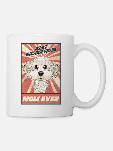 Meilleure maman frise Bichon Ever I Bichon Lover - Mug blanc - blanc