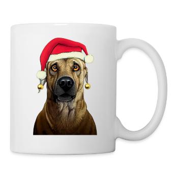 Black Mouth Cur Christmas - Black Mouth Cur - Mug - white - Right