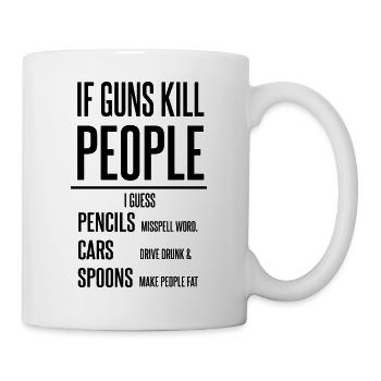 Si Guns tue des gens, Pencil aussi, - Mug blanc - blanc - Droite
