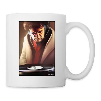 Ludwig van Beethoven DJ Headphones Music Party - Mug - white - Right