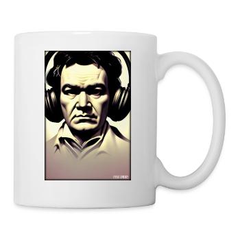 Ludwig van Beethoven DJ Kopfhörer Musik Party - Tasse - Weiß - Rechts