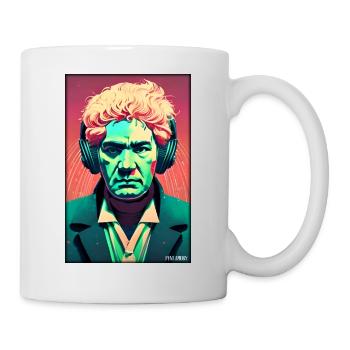Ludwig van Beethoven DJ Headphones Music Party - Mug - white - Right