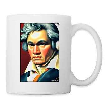 Ludwig van Beethoven DJ Headphones Music Party - Mug - white - Right