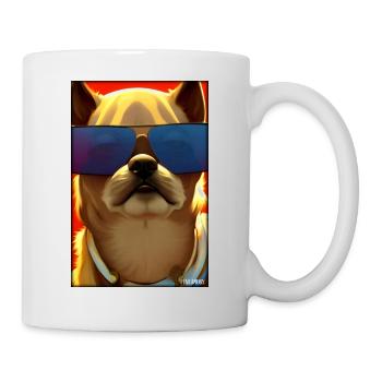 Chien Chiens Lunettes de soleil Animaux sauvages Animaux animaux - Mug blanc - blanc - Droite