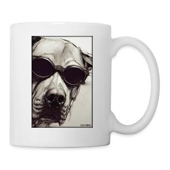 Chien Chiens Lunettes de soleil Animaux sauvages Animaux animaux - Mug blanc - blanc - Droite