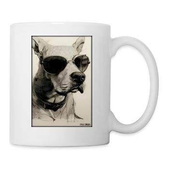 Chien Chiens Lunettes de soleil Animaux sauvages Animaux animaux - Mug blanc - blanc - Droite