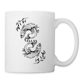 Signe astrologique Poisson Ella - Mug blanc - blanc - Droite
