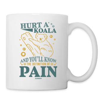 cute koala on a tree trunk - Mug - white - Right