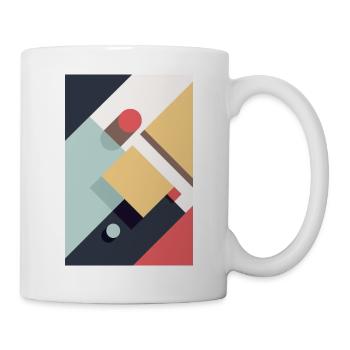 Geometrie mit Farbharmonie - Tasse - Weiß - Rechts