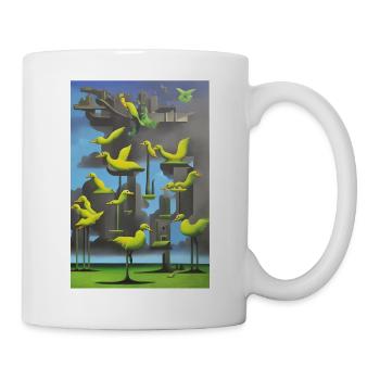 Enten im Baum - Tasse - Weiß - Rechts