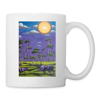 Wolf am Horizont - Tasse - Weiß - Rechts
