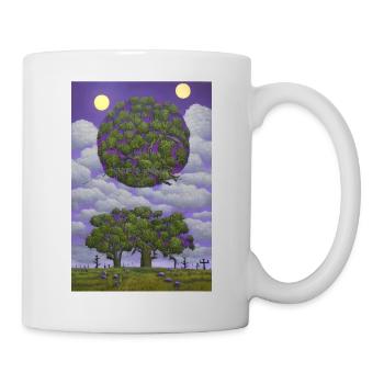 Arbre et lune - Mug blanc - blanc - Droite