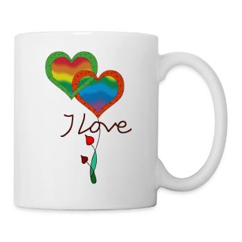 Herz - Tasse - Weiß - Rechts