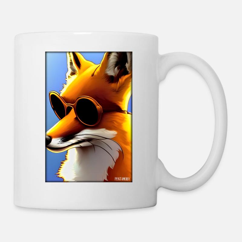 Fox Sunglasses Wildlife Forest Animals Wilderness - Mug - white