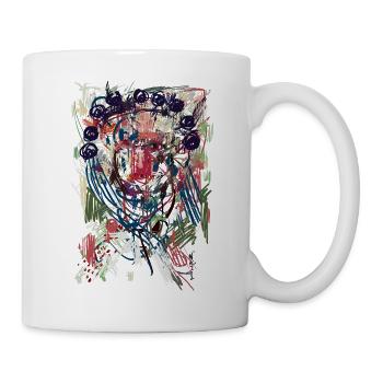 Portrait de femme - Mug blanc - blanc - Droite