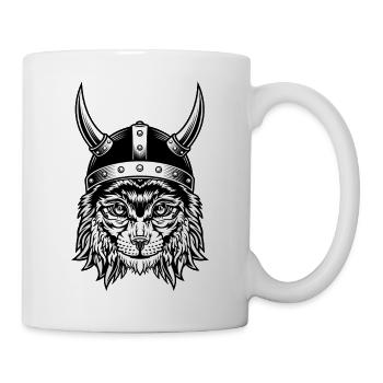 Luchs-Wikinger - Tasse - Weiß - Rechts