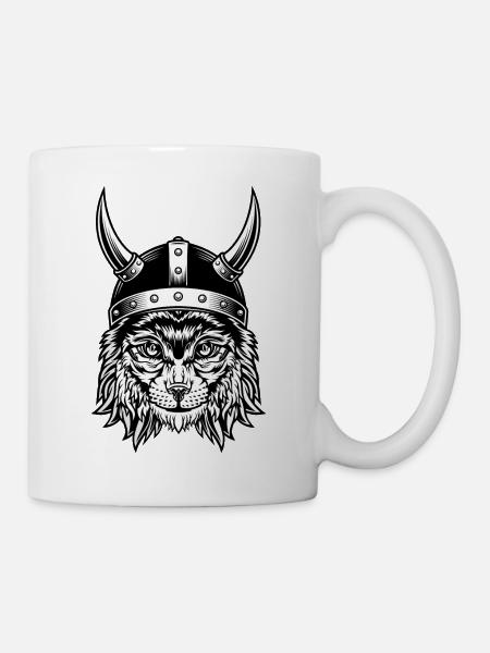 Luchs-Wikinger - Tasse - Weiß