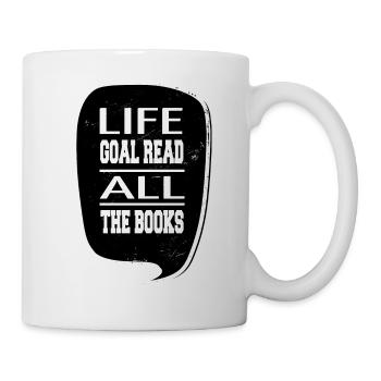 green comics book books lover statement birthday - Tasse - Weiß - Rechts