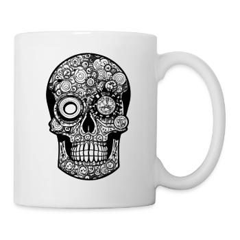 Steampunk Crazy Skull Future Fantasy Design - Mug - white - Right