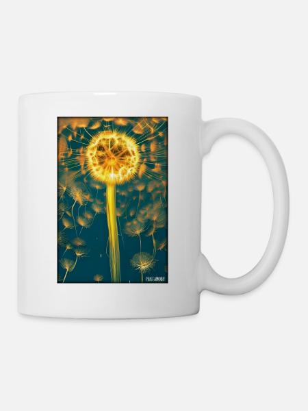 Pusteblume Löwenzahn Korbblütler Blume Frühling - Tasse - Weiß