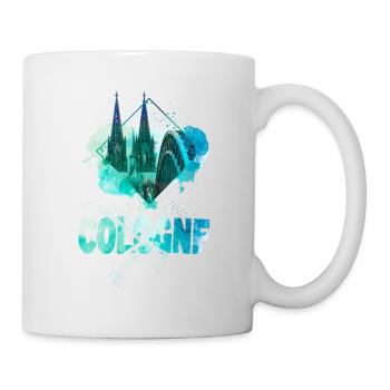 Cologne Cathédrale de Cologne Allemagne Ville Skyline Splash - Mug blanc - blanc - Droite